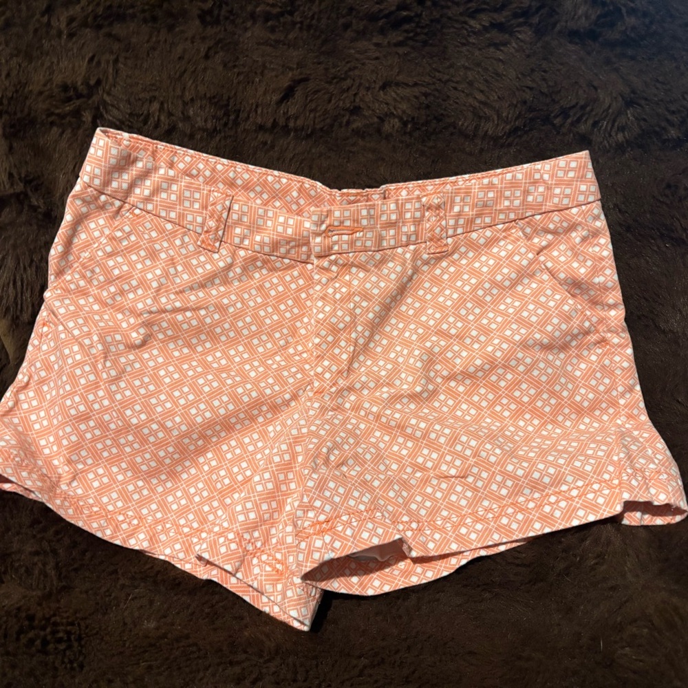 bcg High Waist Orange and White Shorts